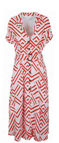 Tina Geometric Belted Dress Dolce