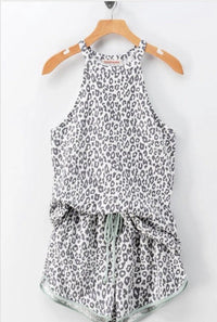 LEO MINT & GRAY HALTER SHORT SETS