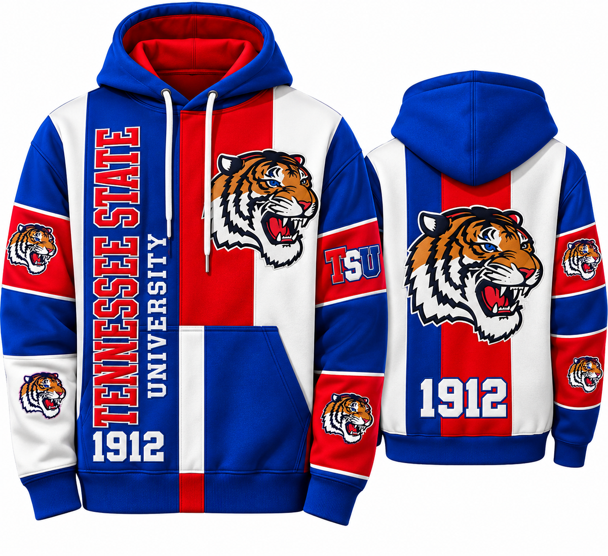 ColorBlock Printed Hoodie