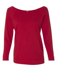 Women's Terry Raw Edge Three-Quarter Sleeve Raglan