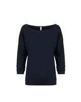 Women's Terry Raw Edge Three-Quarter Sleeve Raglan