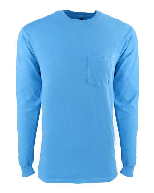 Unisex Inspired Dye Long Sleeve Pocket T-Shirt