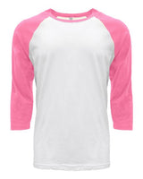 Unisex CVC Three-Quarter Sleeve Raglan T-Shirt