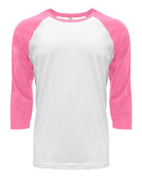 Unisex CVC Three-Quarter Sleeve Raglan T-Shirt