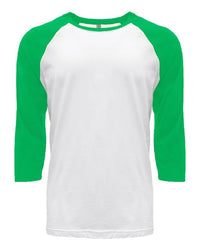 Unisex CVC Three-Quarter Sleeve Raglan T-Shirt