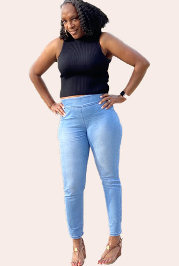 HIGH WAISTED JEGGINGS JEANS