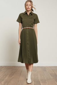 Olivia Pleated Dress Lucy Paris