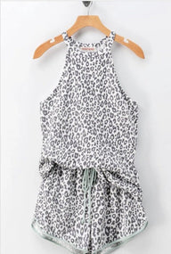 LEO MINT & GRAY HALTER SHORT SETS