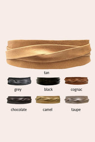 ZI Leather Wrap Belt